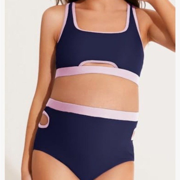 Summer Mae Maternity Bikini Two-Piece High Waist Swimsuit Cutout new 🆕 - Picture 3 of 7